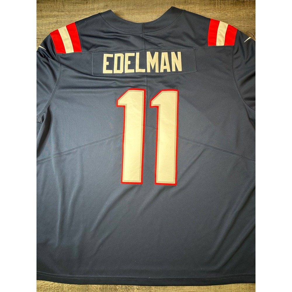 Nike New England Patriots Julian Edelman 11 Jersey Mens 3XL Navy NFL Dri-FIT